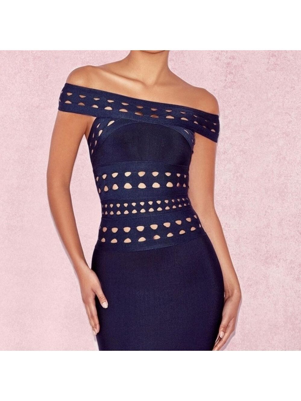 House of CB 'Evangeline' Off Shoulder Bandage Dress